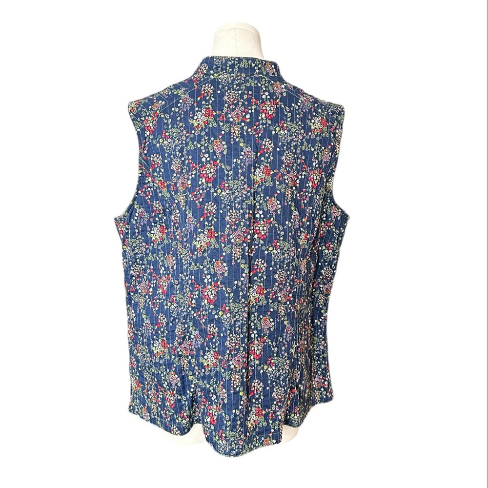 CJ Banks Reversible Floral and‎ Green Vest Women Double-Sided size 1X (A22) - Picture 5 of 11